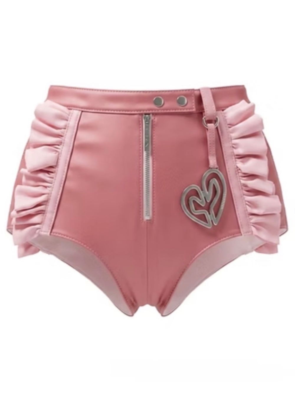 Dominnico Runway Archive Sale leather pink shorts